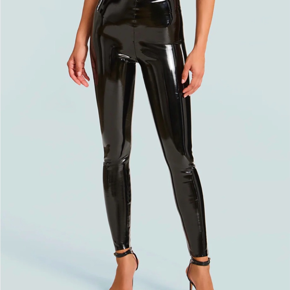 NWT Commando Black Faux Patent Leather Legging Size Medium Petite